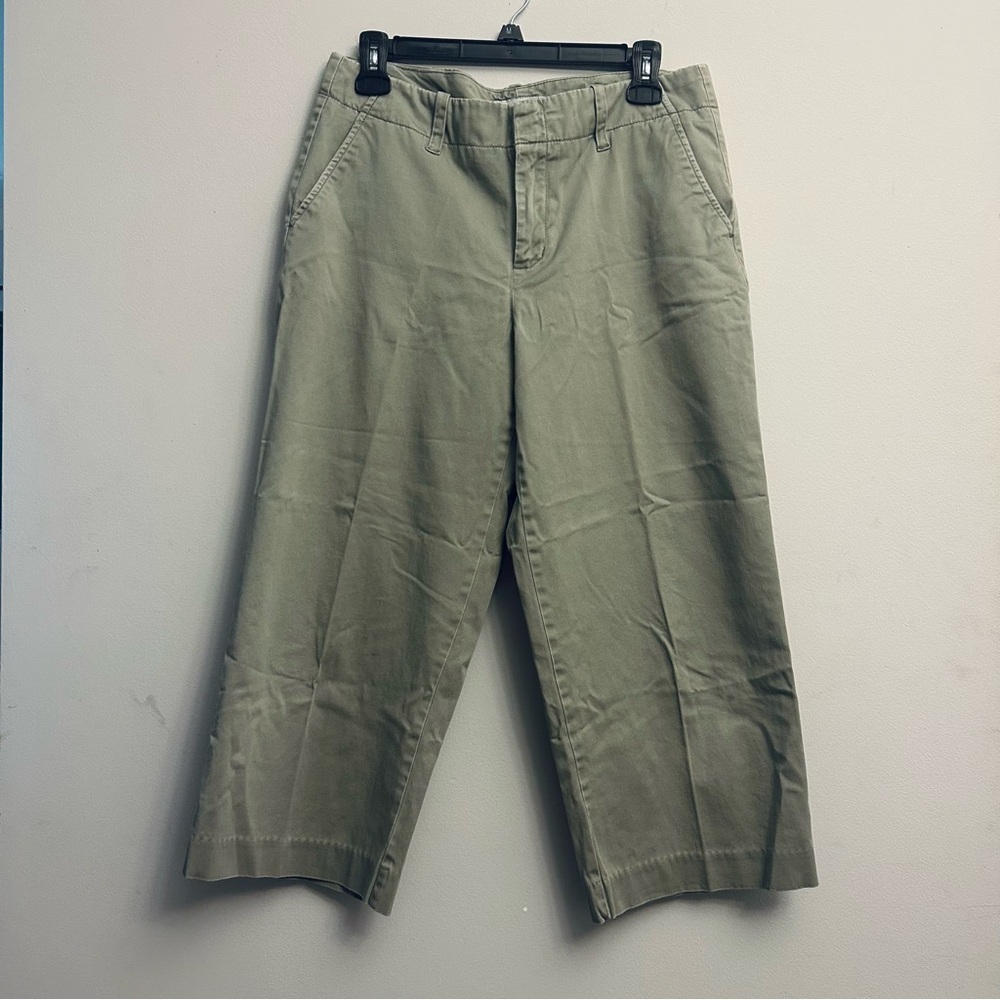 Caribbean Joe Wide Leg Pants Women Size 8 Green Sage